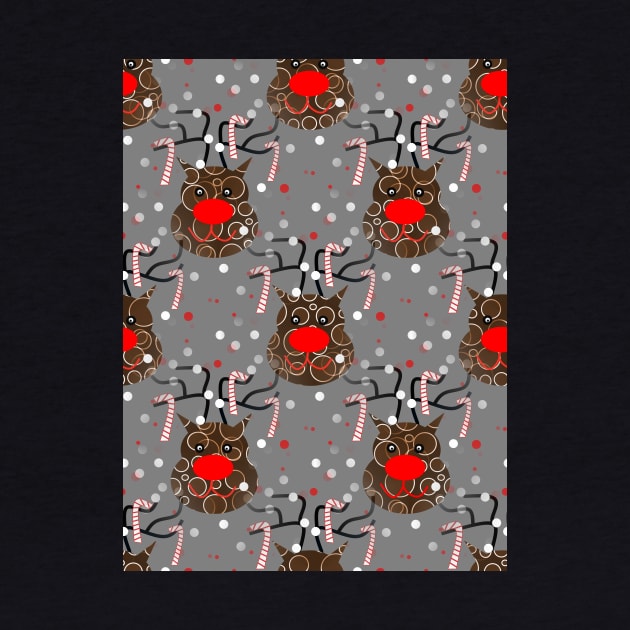 FUNNY  Reindeer Pattern by SartorisArt1